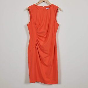 Calvin Klein Midi Dress Orange Size 8